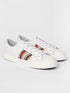 Paul Smith Shoes Paul Smith White Leather Pidgen Trainers With Swirl Trims W1S-PIDE08-FLEA-01 izzi-of-baslow