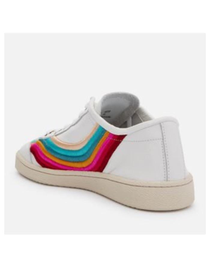 Paul Smith Shoes Paul Smith White Leather Ziggy Trainers With Swirl Trims W1S-ZIG21-FLEA-01 izzi-of-baslow