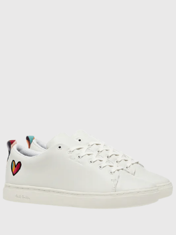 Paul Smith Shoes Paul Smith White Lee Trainers With Swirl Heart W1S-LEE10-GLEA 01 izzi-of-baslow