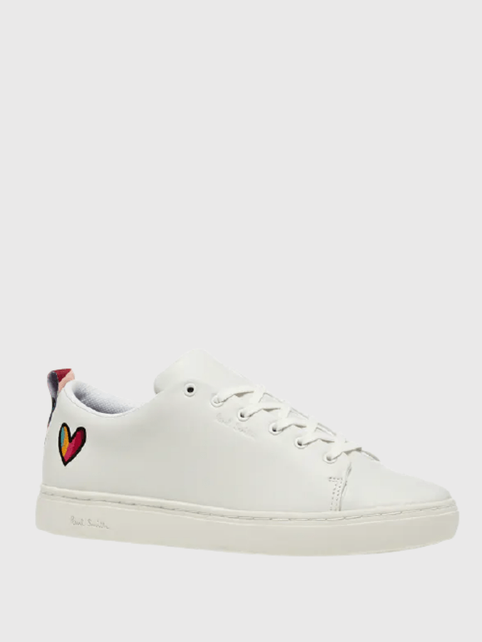 Paul Smith Shoes Paul Smith White Lee Trainers With Swirl Heart W1S-LEE10-GLEA 01 izzi-of-baslow