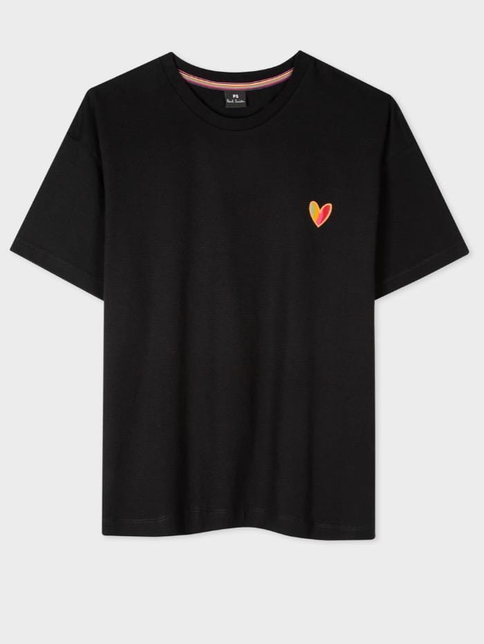 Paul Smith Tops Paul Smith T Shirt Heart Black W2R-031V-FP2530-79 izzi-of-baslow