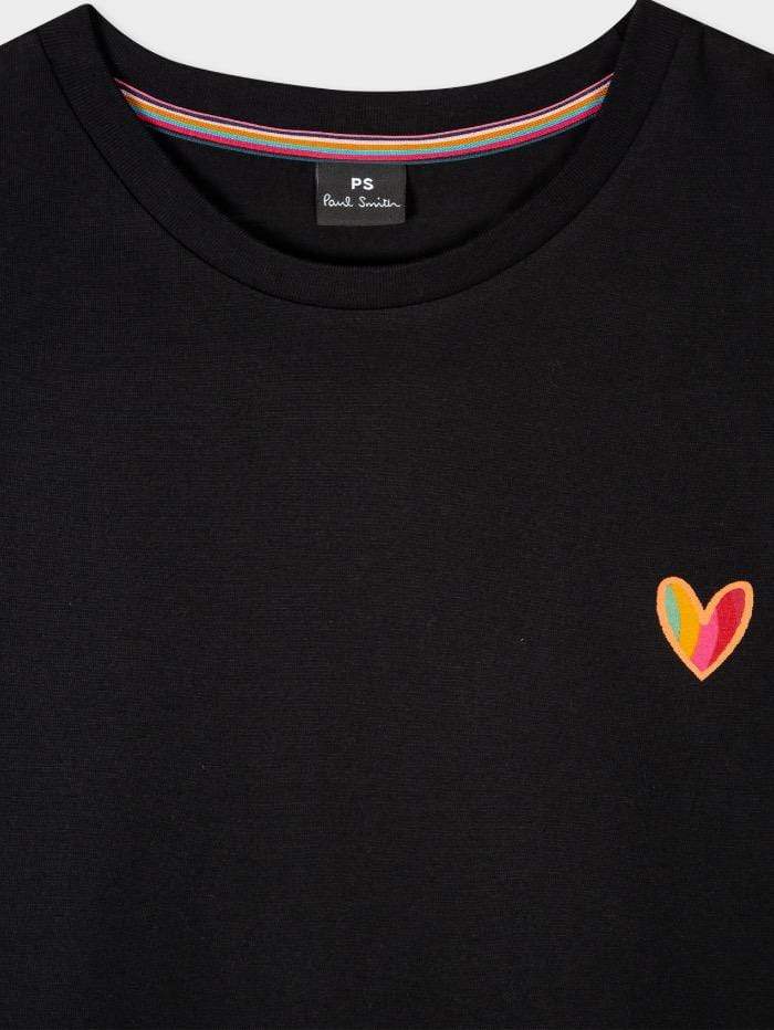 Paul Smith Tops Paul Smith T Shirt Heart Black W2R-031V-FP2530-79 izzi-of-baslow