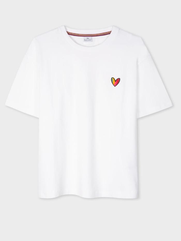 Paul Smith Tops Paul Smith T Shirt Heart White W2R-031V-FP2530-01 izzi-of-baslow