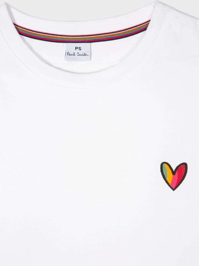 Paul Smith Tops Paul Smith T Shirt Heart White W2R-031V-FP2530-01 izzi-of-baslow