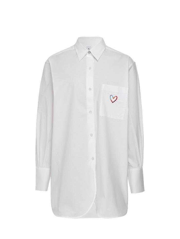 Paul Smith Tops Paul Smith White Heart Pocket Shirt W2R-257B-G21176 01 izzi-of-baslow