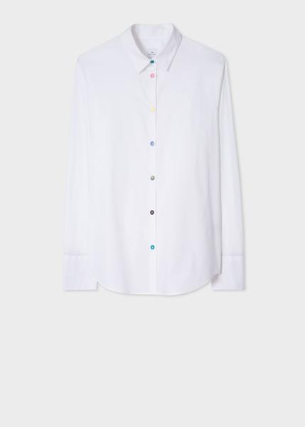 Paul Smith Tops Paul Smith White Shirt With Multi Buttons W2R-019B-E30056 izzi-of-baslow