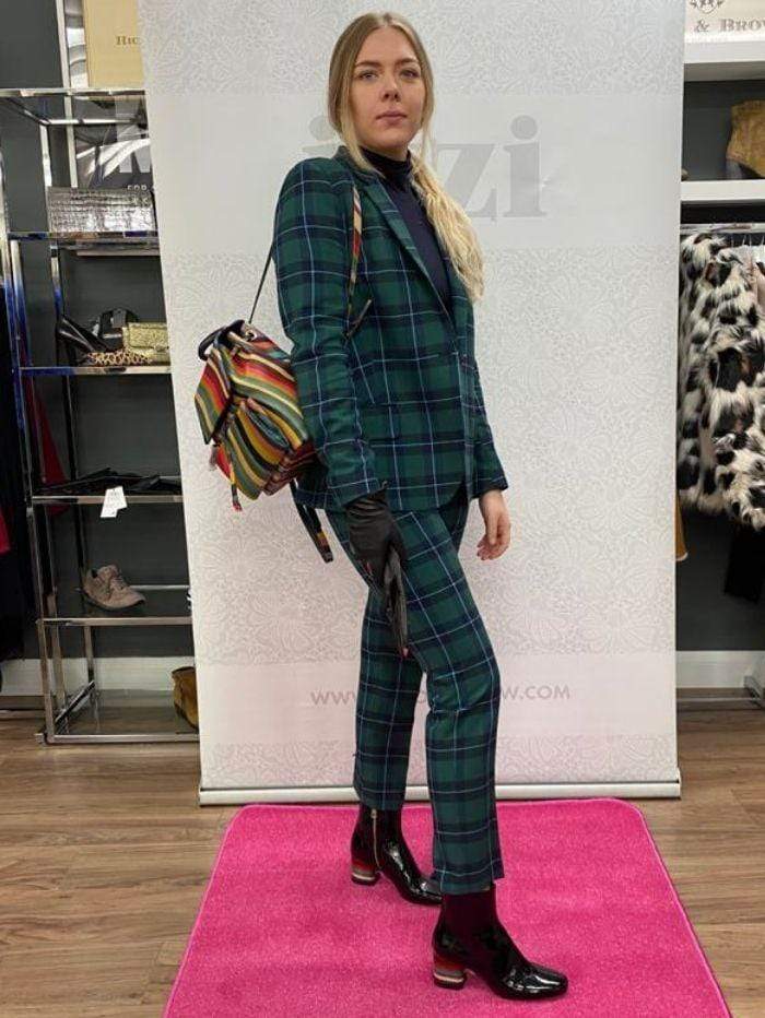 Paul Smith Trousers Paul Smith Green Tartan Wool Trousers W2R-083T-E30641 izzi-of-baslow