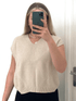 PIRO Knitwear PIRO Gilet Sleeveless Tank Top PANNA Oatmeal AV709 COL 115 izzi-of-baslow