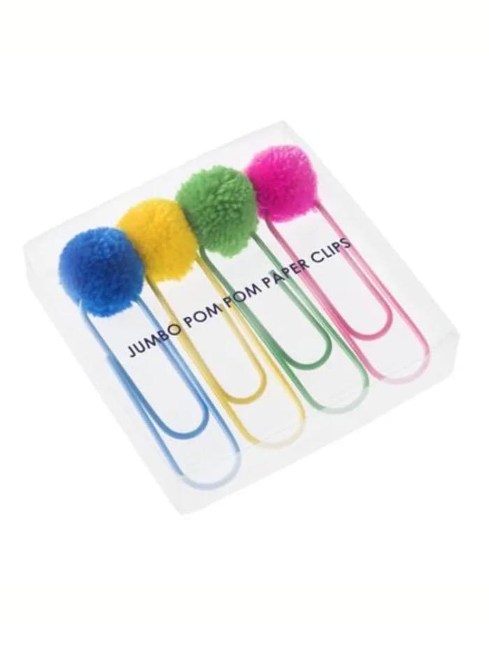 Pom Pom Galore Gifts One Size Pom Pom Galore Neon Multi Pom Pom Paper Clips S izzi-of-baslow