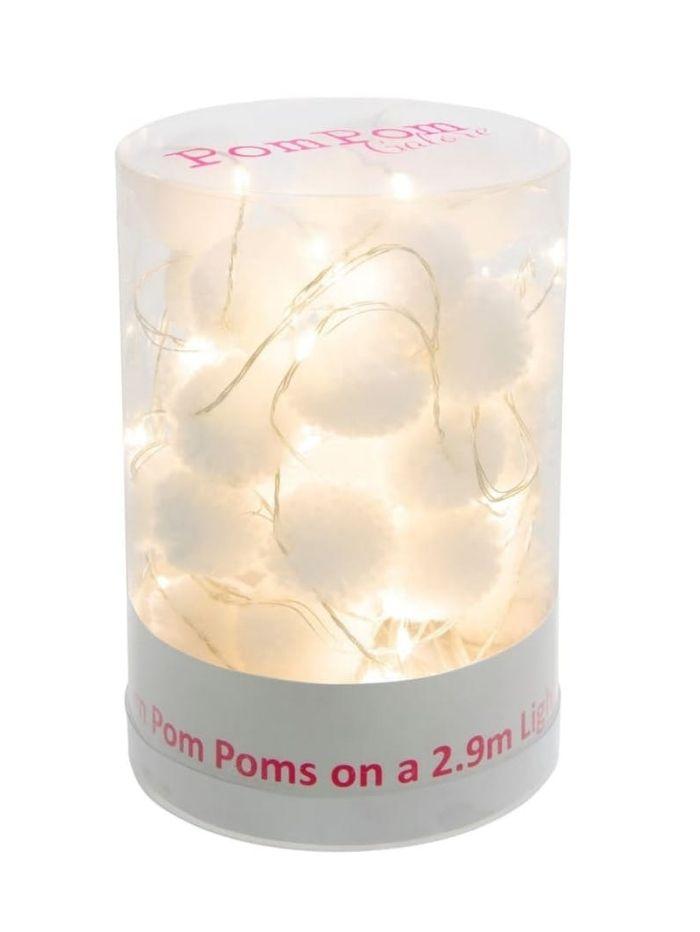 Pom Pom Galore Gifts One Size Pom Pom Galore White LED Light String izzi-of-baslow