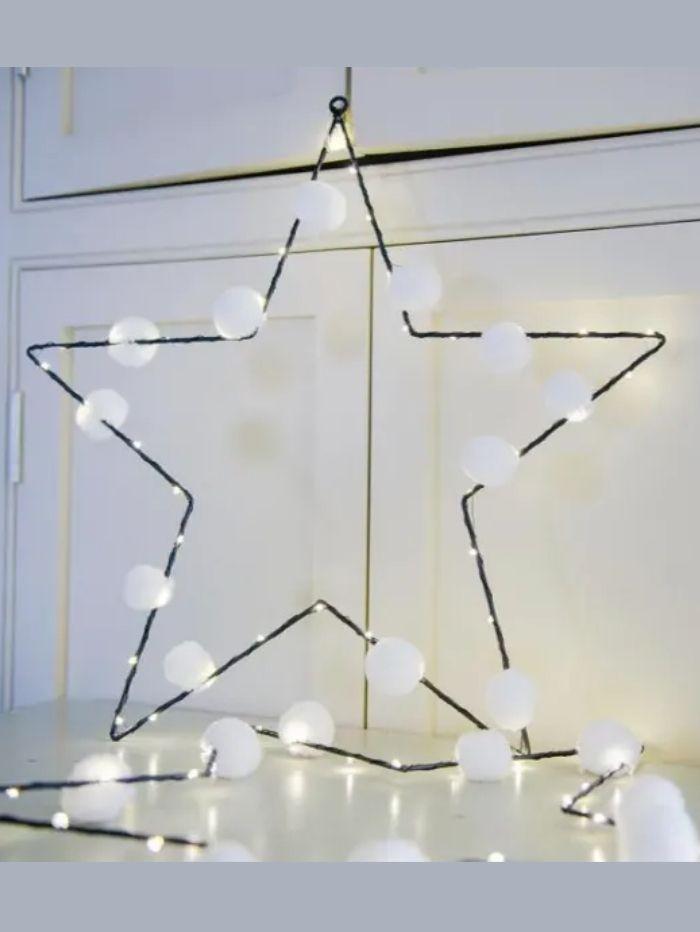 Pom Pom Galore Gifts One Size Pom Pom Galore White Star Fairy Light izzi-of-baslow