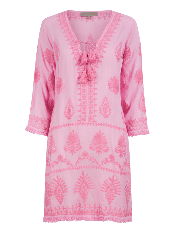 Pranella Beachwear Pranella Aggie Powder Pink Summer Dress Beach Cover Up izzi-of-baslow