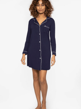 Pretty You London Loungewear 8 / Navy Pretty You London Bamboo Collection Navy Nightshirt izzi-of-baslow