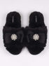 Pretty You London Loungewear Pretty You London Anya Black Slippers izzi-of-baslow