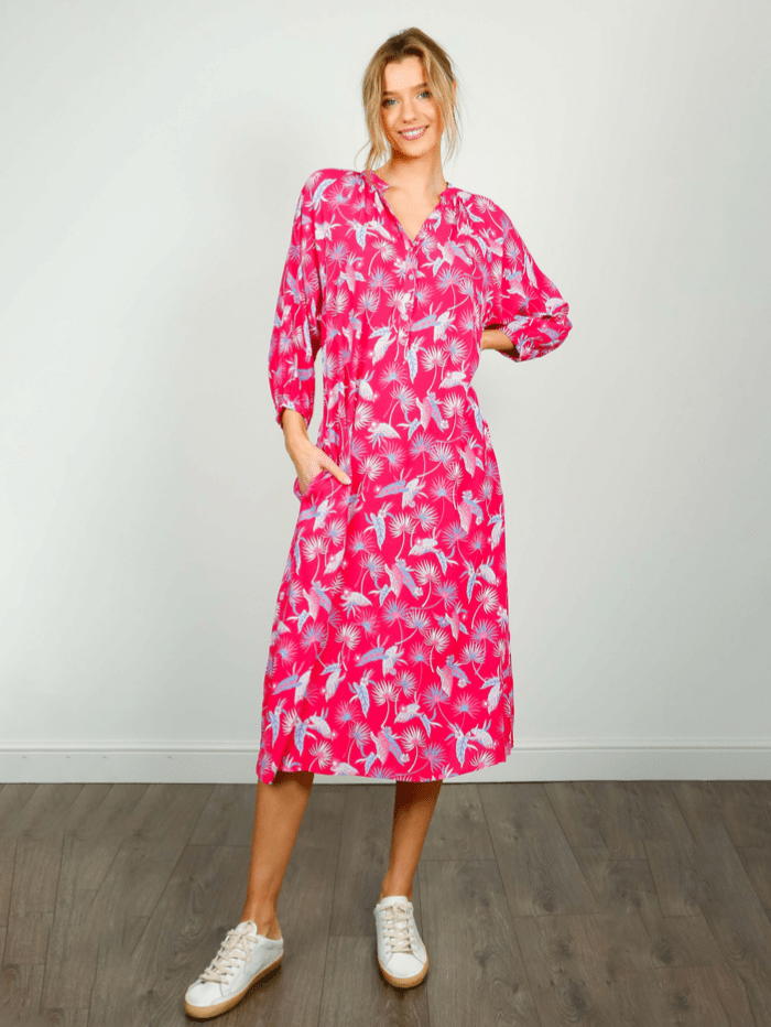 Primrose Park London Dresses Primrose Park London Zion Dress Tropical 03 Pinks izzi-of-baslow