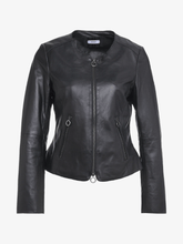 Riani Coats and Jackets Riani Black Leather Jacket 391320 9027 999 izzi-of-baslow