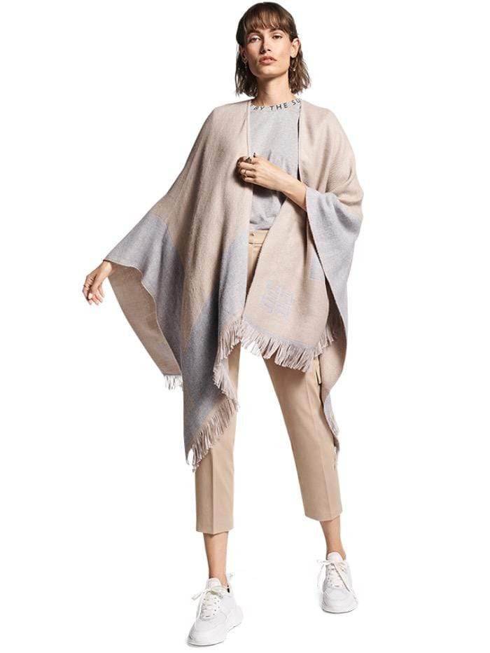 Riani Coats &amp; Jackets O/S Riani Biscuit and Grey Wrap 139070-9550 897 izzi-of-baslow
