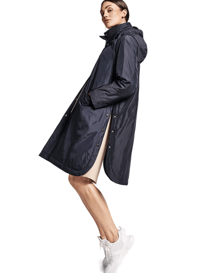 Riani Coats &amp; Jackets Riani Deep Blue Parka Coat 132050-3782 izzi-of-baslow