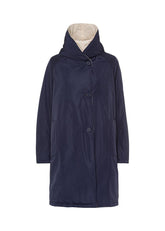 Riani Coats & Jackets Riani Navy and Pale Almond Reversible Padded Coat 302030-3450 izzi-of-baslow