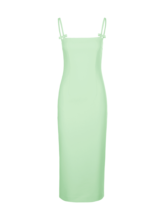 Riani Dress Riani Lime Sorbet Slim Dress With Spaghetti Straps 216400-4139 502 izzi-of-baslow