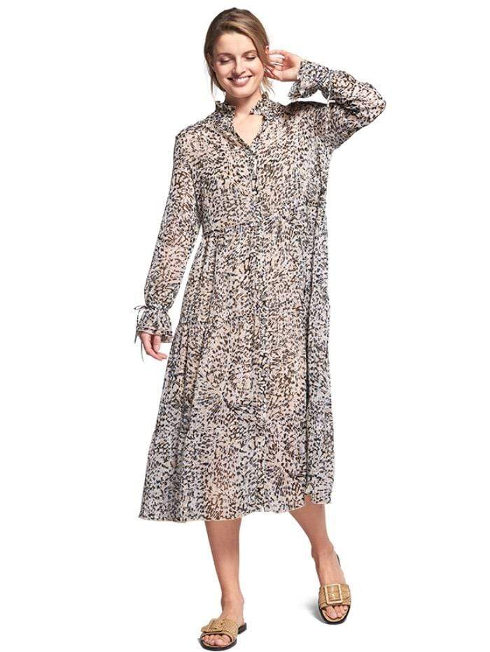 Riani Dresses Riani Leopard Print Midi Dress 146520-3883 498 izzi-of-baslow