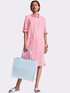Riani Dresses Riani Pink Rose Maxi Linen Shirt Dress 246880 2272 311 izzi-of-baslow
