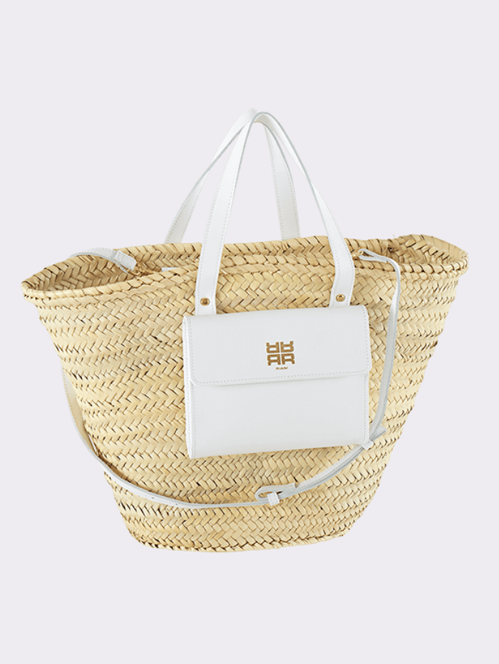 Riani Handbags One Size Riani Shopper With White Leather Bag 249530 9553 860 izzi-of-baslow