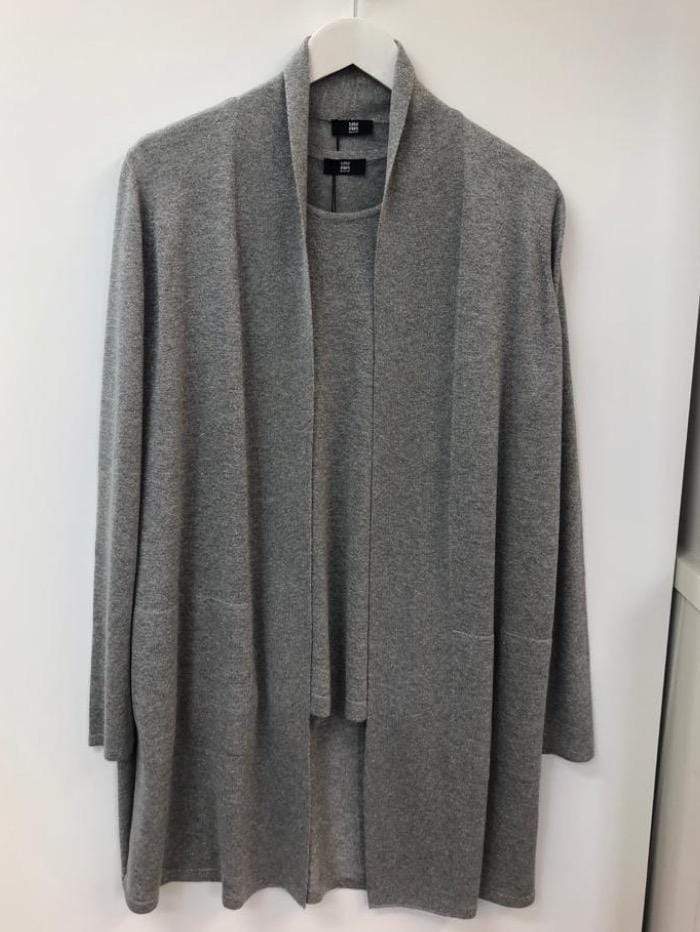 Riani Knitwear Riani Grey Cardigan and Top Twinset 137140-8105 925 izzi-of-baslow