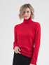 Riani Knitwear Riani Long Sleeved Red Polo Necked Jumper 887850/7673 col 306 izzi-of-baslow