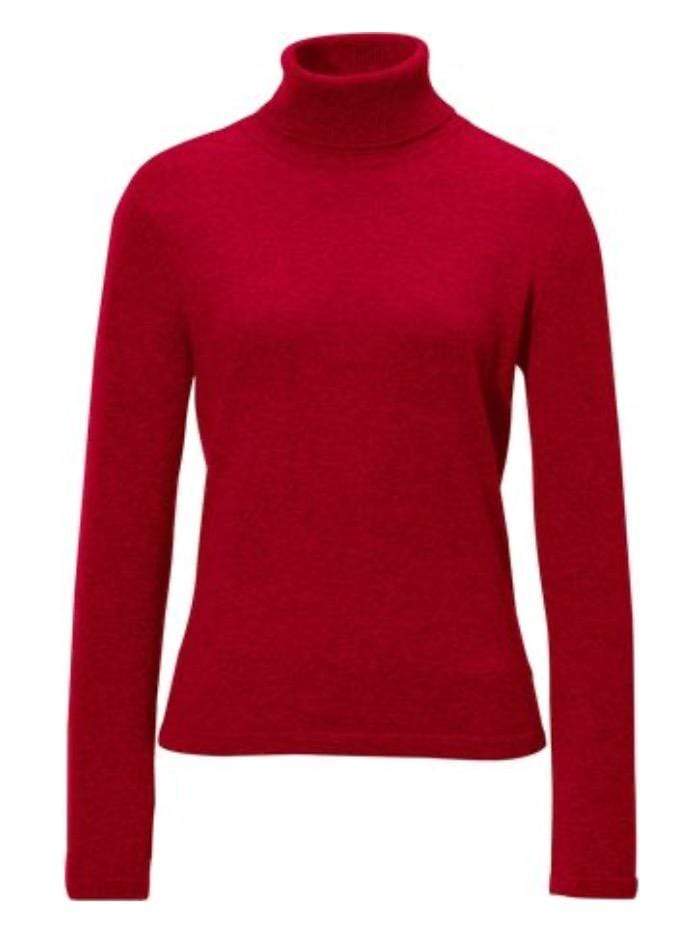 Riani Knitwear Riani Long Sleeved Red Polo Necked Jumper 887850/7673 col 306 izzi-of-baslow