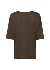 Riani Knitwear Riani Short Sleeved Sparkly Knit in Khaki 807960-8105 izzi-of-baslow