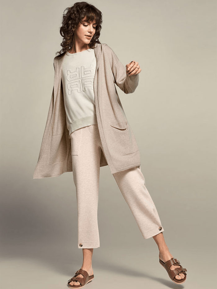 Riani Loungewear Riani Marble Knitted Hooded Cardigan 177400 - 8000 838 izzi-of-baslow