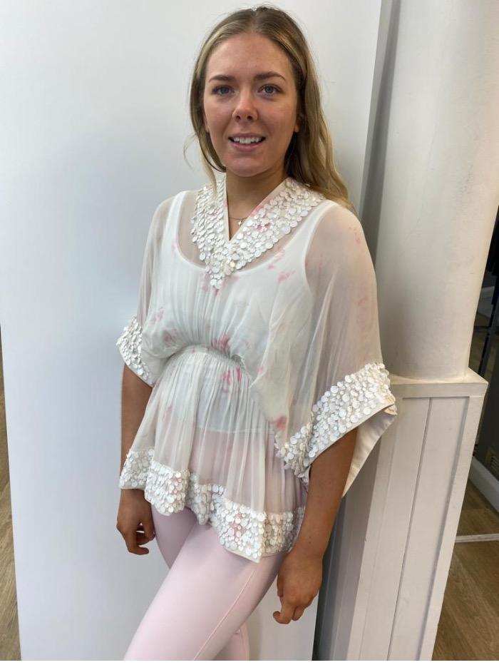 Riani Trousers Riani Baby Pink Cropped Pull On Trouser 393275 -2162 307 izzi-of-baslow