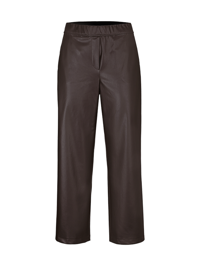 Riani Trousers Riani Black Faux Leather Culotte Trousers 393748 5380 izzi-of-baslow