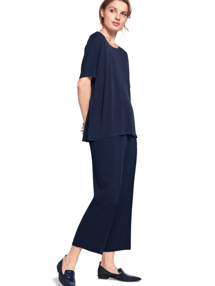 Riani Trousers Riani Deep Blue Culotte Trousers 393740 5142 421 izzi-of-baslow