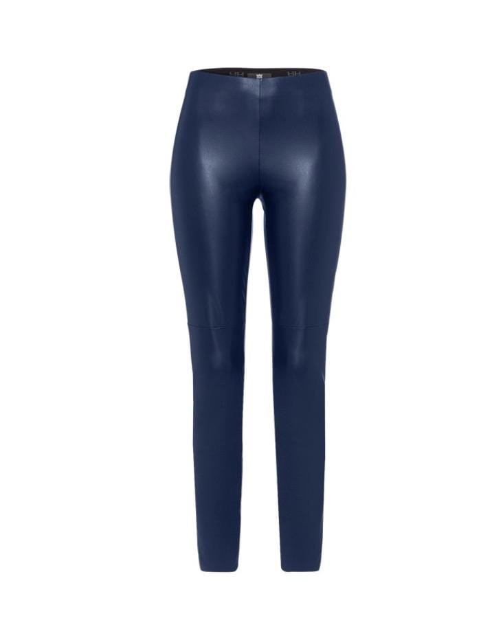 Riani Trousers Riani Navy Vegan Leather Pull On Trouser 393310-5160 421IZ izzi-of-baslow