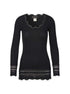Rosemunde Tops Rosemunde Black Vintage Lace Blouse Benita 5209 izzi-of-baslow