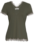 Rosemunde Tops Rosemunde Silk Lace T-Shirt Olive Night 4262 509 izzi-of-baslow