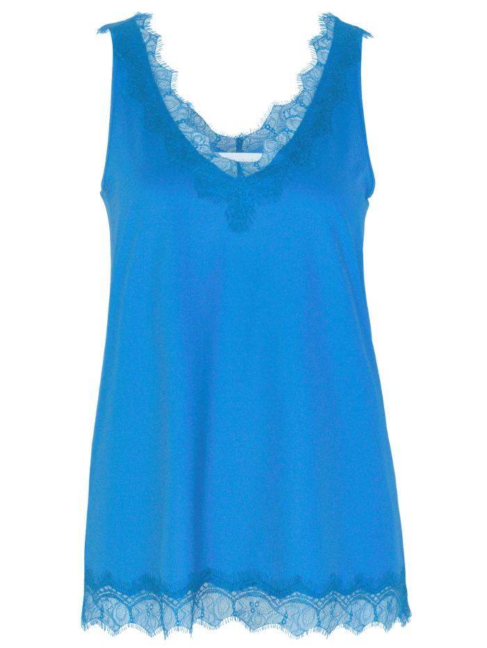 Rosemunde Tops Rosemunde Silk Lace Top Malibu Blue 4220 234 izzi-of-baslow