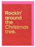 SAY IT WITH SONGS Accessories One Size Say It With Songs ‘Rocking Around The Christmas Tree’ Christmas Card Red izzi-of-baslow