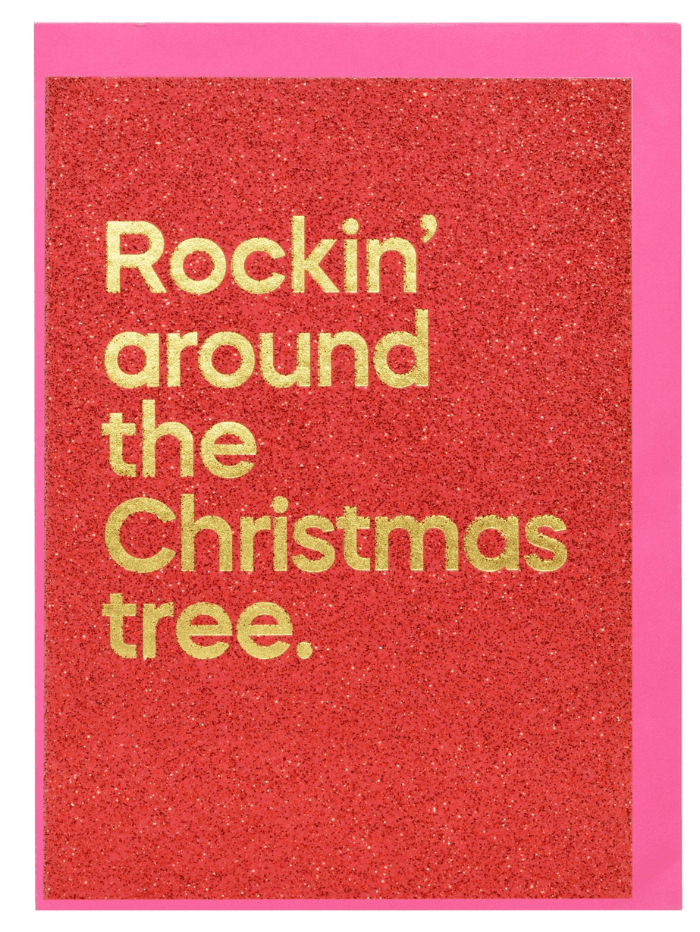 SAY IT WITH SONGS Accessories One Size Say It With Songs ‘Rocking Around The Christmas Tree’ Christmas Card Red izzi-of-baslow