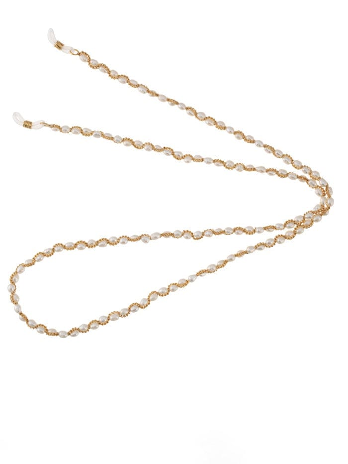 Talis Chains Accessories Talis Chains Golden Hour Freshwater Pearl With Entwined Gold Glasses Chain izzi-of-baslow