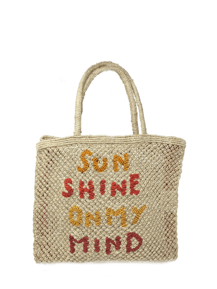 The Jacksons Accessories Large The Jacksons London SUNSHINE ON MY MIND Jute Bag Natural &amp; Multi izzi-of-baslow