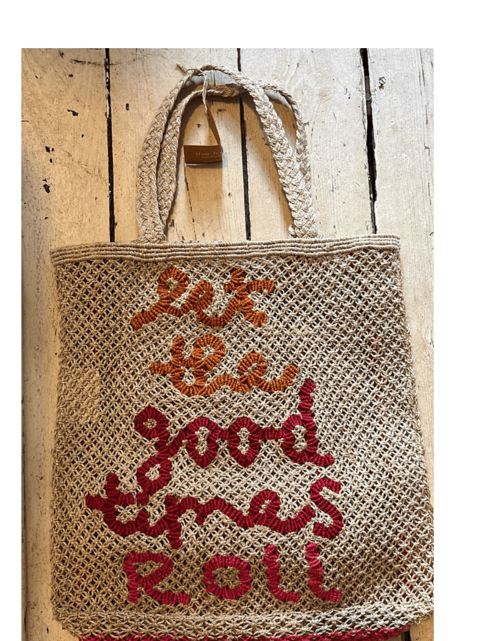 The Jacksons Accessories One Size The Jacksons London LET THE GOOD TIMES ROLL Jute Bag Natural Multi izzi-of-baslow