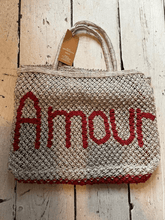 The Jacksons Accessories Small The Jacksons London AMOUR Jute Bag Natural & Scarlet izzi-of-baslow