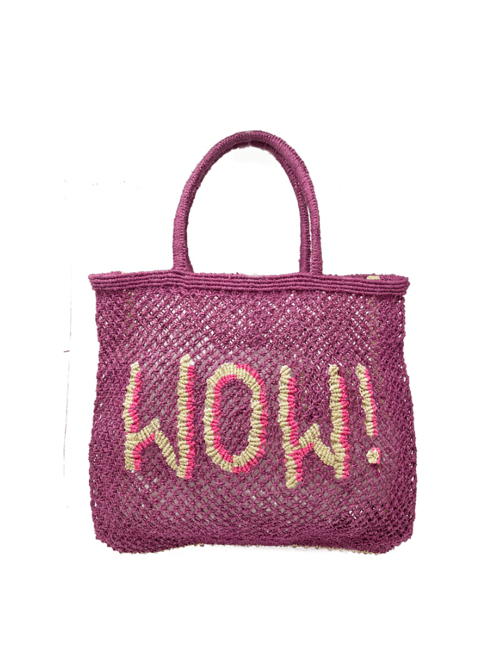 The Jacksons Accessories Small The Jacksons London WOW Jute Bag Orchid &amp; Hot Pink izzi-of-baslow
