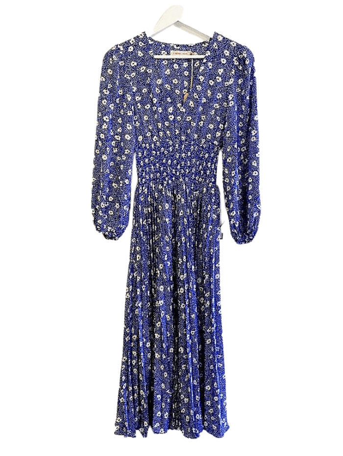 Traffic People Dresses Traffic People Aurora Blue Printed Dress GYA11868033 izzi-of-baslow