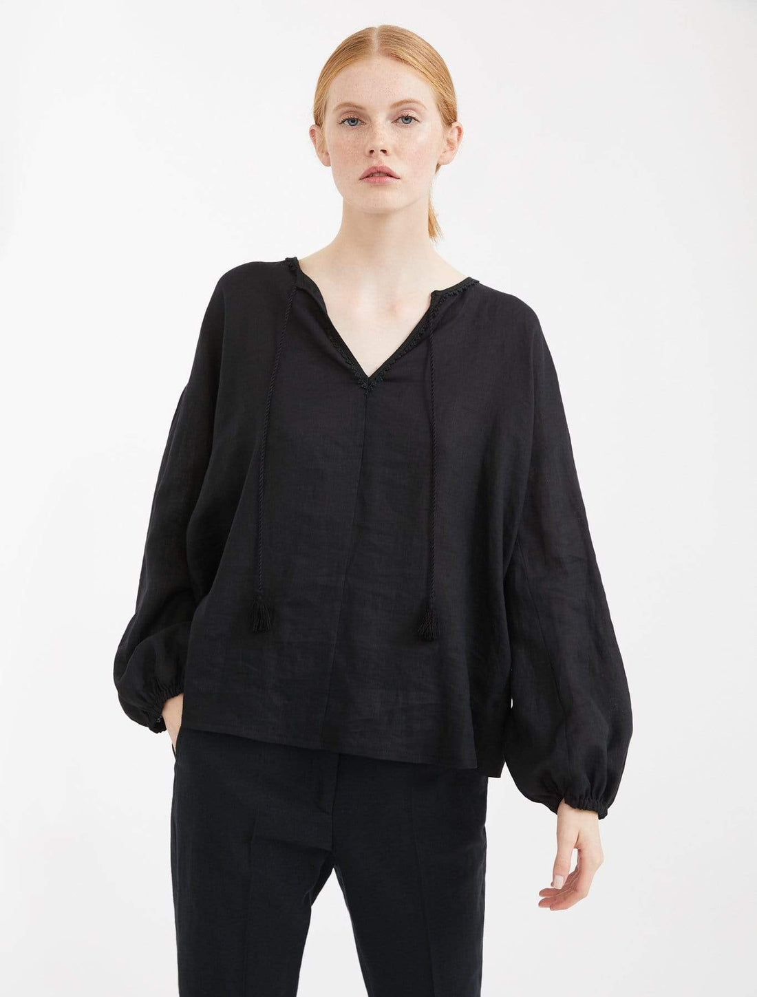 Weekend By Max Mara Coats and Jackets Weekend By Max Mara Calotta Black Blouse 59410801 izzi-of-baslow