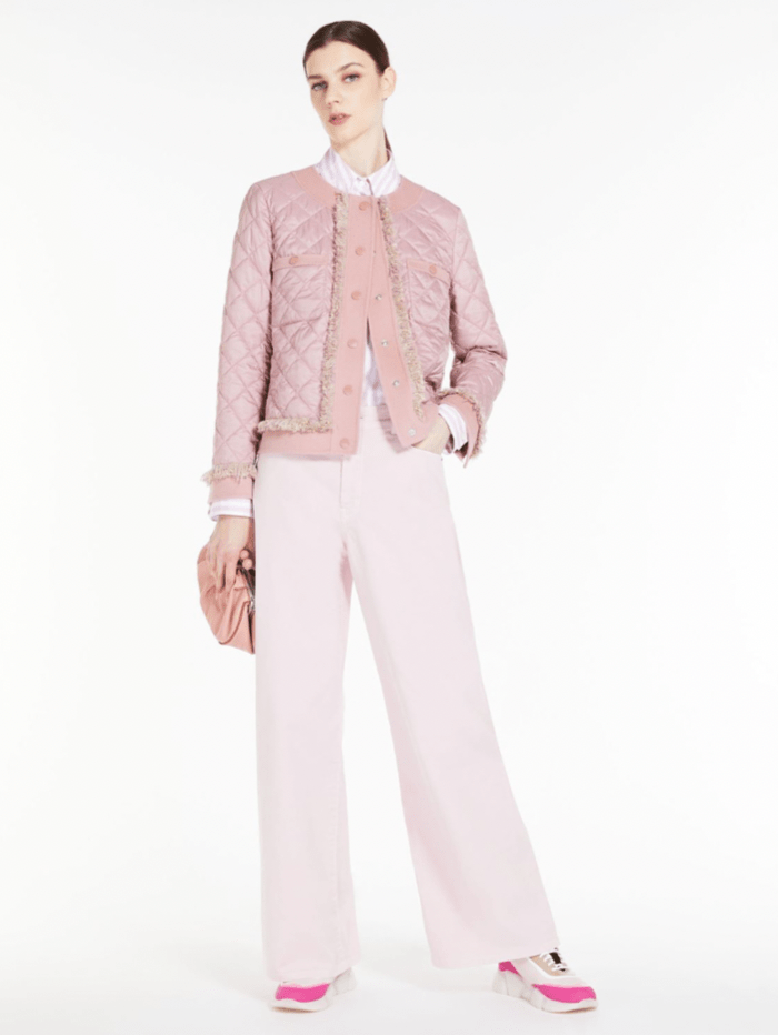 Weekend By Max Mara Coats and Jackets Weekend By Max Mara Ferro Pale Pink Quilted Jacket 2354810137 izzi-of-baslow