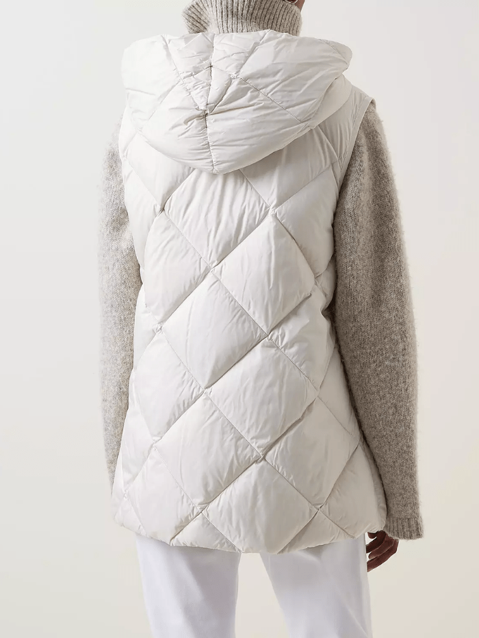 Weekend By Max Mara Coats and Jackets Weekend By Max Mara FRUTTO Off White Padded Gilet 52960123 001 izzi-of-baslow